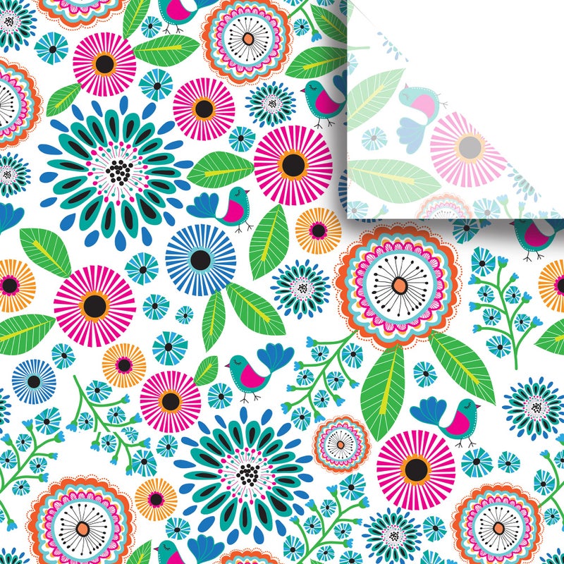 Jillson Roberts Bulk 240 Sheet-Count 20 x 30 Premium Printed Tissue Paper Available in 12 Designs, Pretty Petunia - Image 1